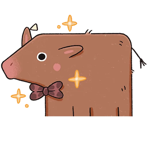 🐮 Стикер «Апрелька без текста» для Telegram