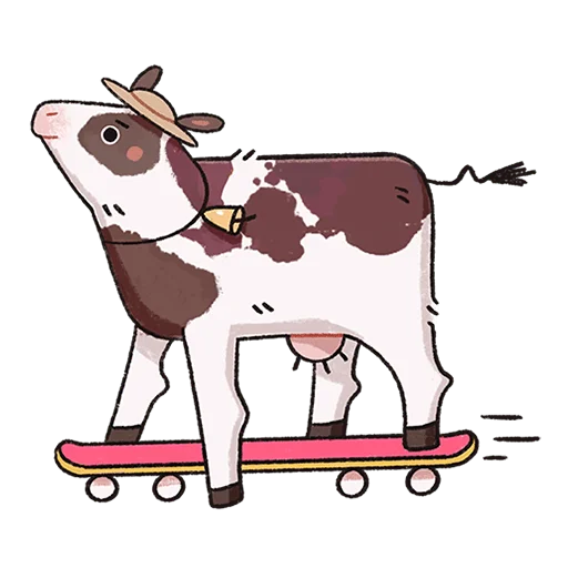 🐮 Стикер «Апрелька без текста» для Telegram