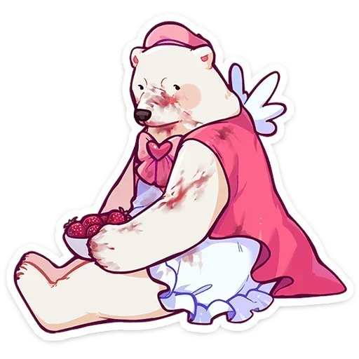 🍓 Стикер «Мишка Малышка» для Telegram