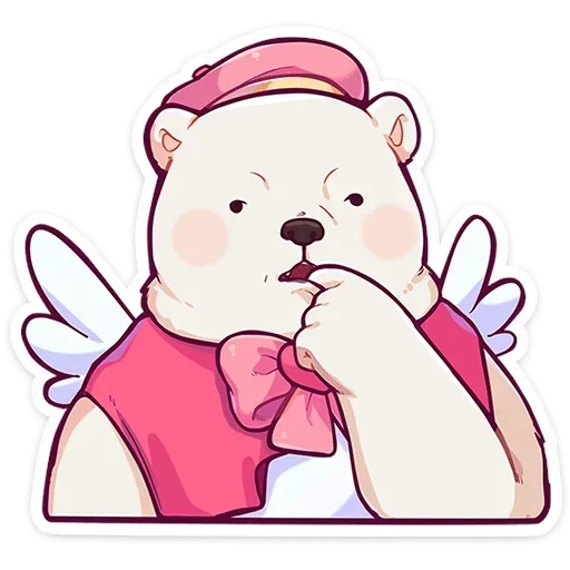 😯 Стикер «Мишка Малышка» для Telegram