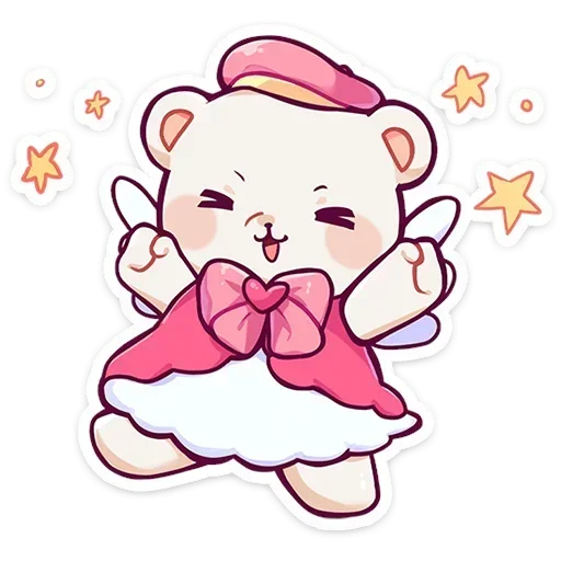 🥳 Стикер «Мишка Малышка» для Telegram