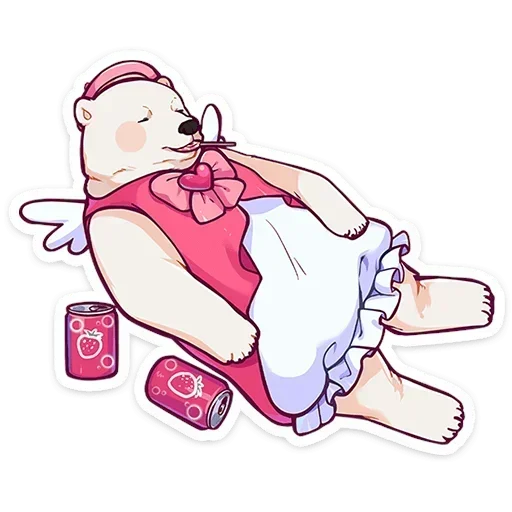 😮‍💨 Стикер «Мишка Малышка» для Telegram