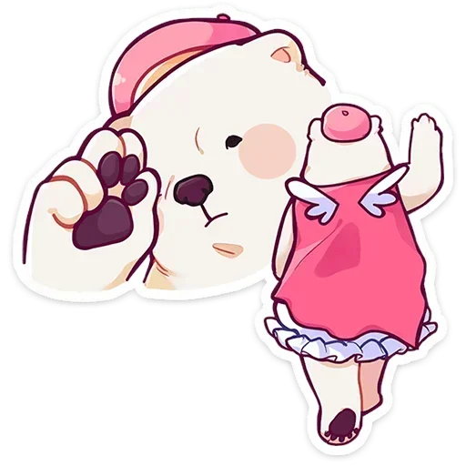 👋 Стикер «Мишка Малышка» для Telegram