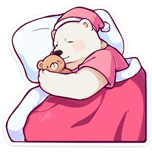 😴 Стикер «Мишка Малышка» для Telegram