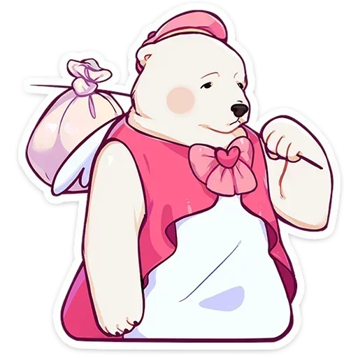 😕 Стикер «Мишка Малышка» для Telegram