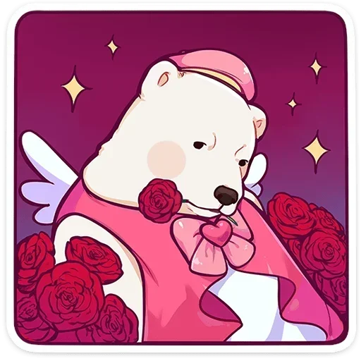 🌹 Стикер «Мишка Малышка» для Telegram