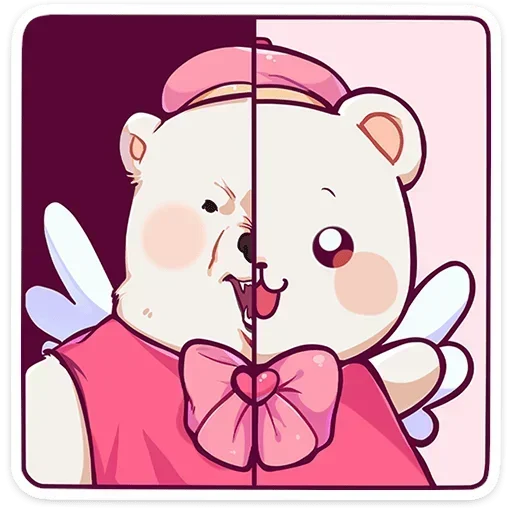 🧸 Стикер «Мишка Малышка» для Telegram