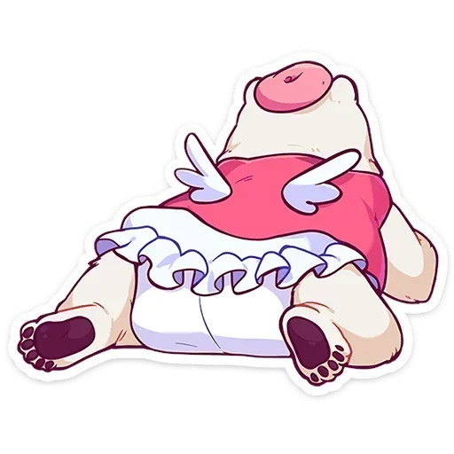 🙂 Стикер «Мишка Малышка» для Telegram