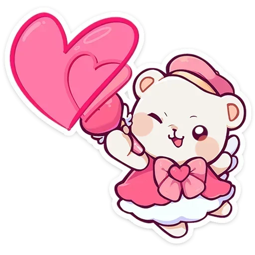 ❤️ Стикер «Мишка Малышка» для Telegram
