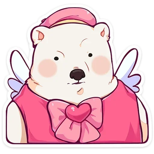 😶 Стикер «Мишка Малышка» для Telegram