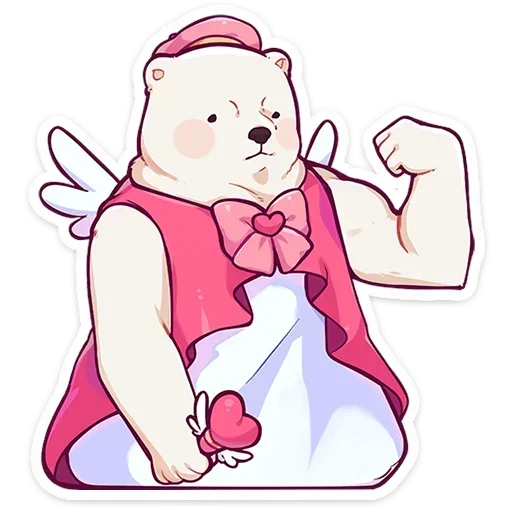 💪 Стикер «Мишка Малышка» для Telegram