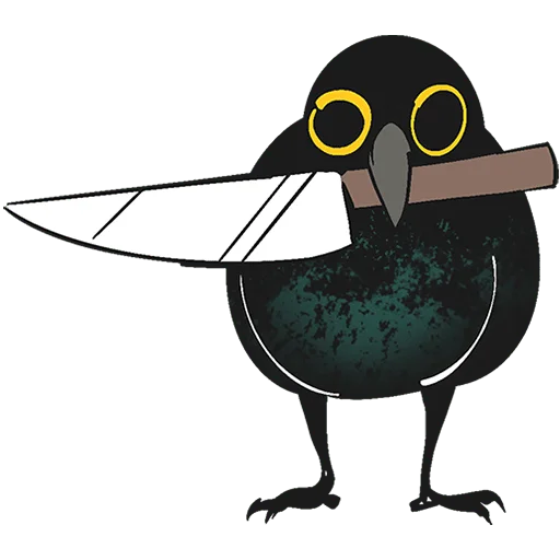 🔪 Стикер «Ворон Морон Без Текста» для Telegram