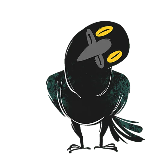 🧐 Стикер «Ворон Морон Без Текста» для Telegram