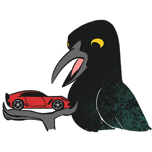 🚗 Стикер «Ворон Морон Без Текста» для Telegram