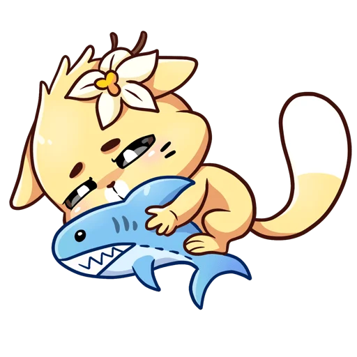 🦈 Стикер «Бисквит и Ванилька вместе навсегда Без Текста» для Telegram