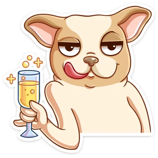 🥂 Стикер «Булька» для Telegram