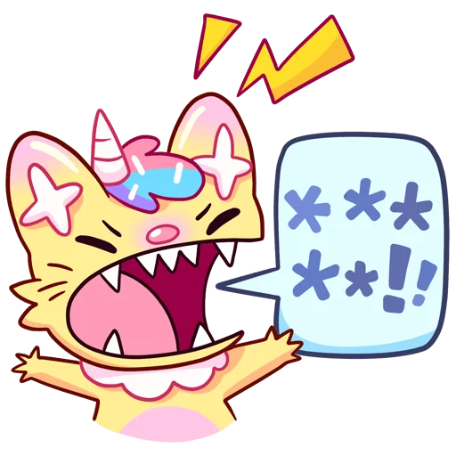 🤬 Стикер «Кэнди Кэт Без Текста» для Telegram
