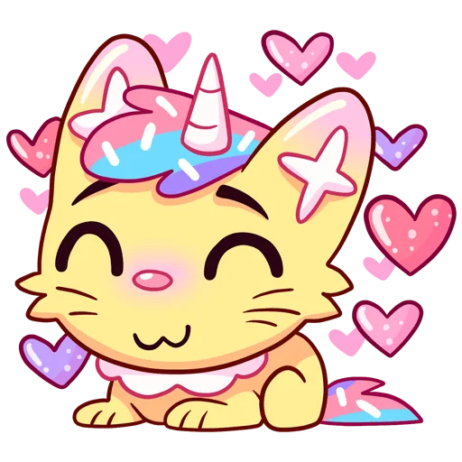 🥰 Стикер «Кэнди Кэт Без Текста» для Telegram