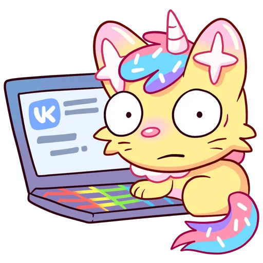 👩‍💻 Стикер «Кэнди Кэт Без Текста» для Telegram