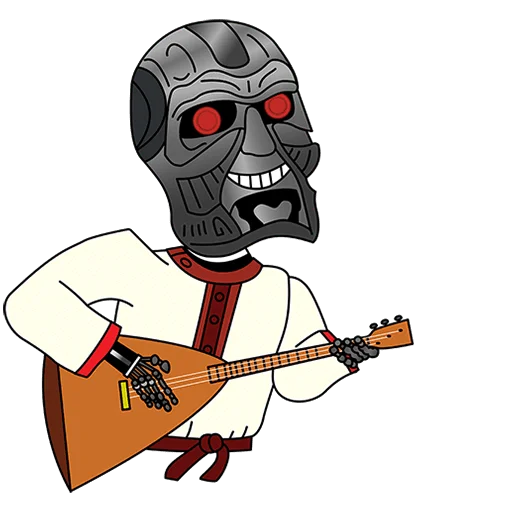 🎸 Стикер «Осторожно киберземляне Без Текста» для Telegram