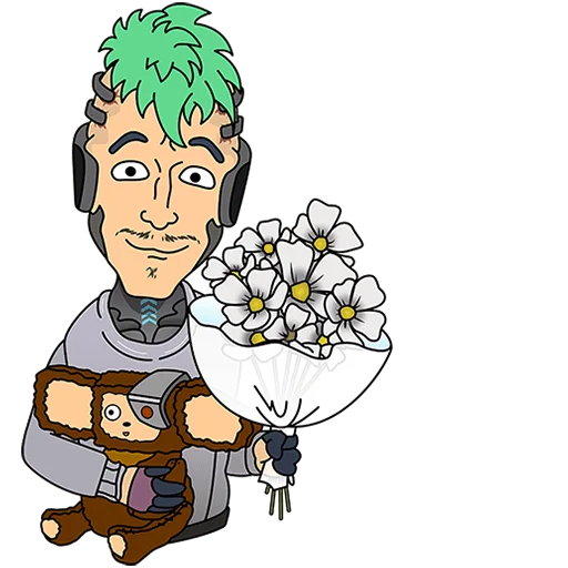💐 Стикер «Осторожно киберземляне Без Текста» для Telegram