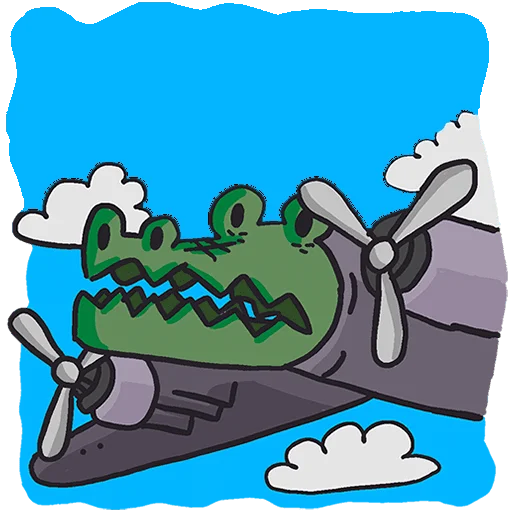 🚁 Стикер «Кроко 2 Без Текста» для Telegram