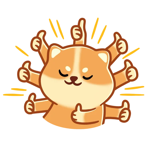 👍 Стикер «Мякиш Без Текста» для Telegram