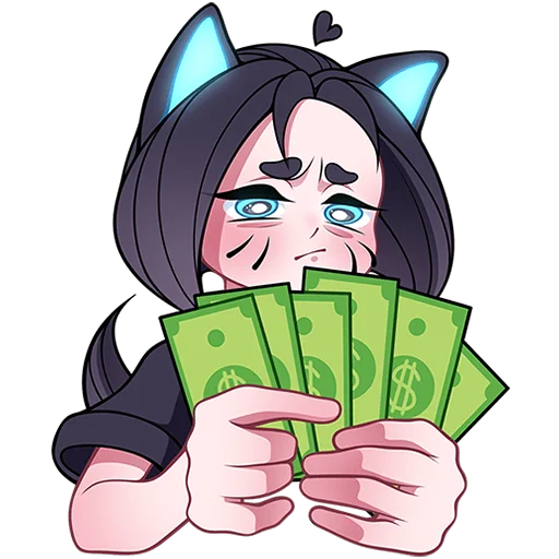 🤑 Стикер «Кибер Милшу 02 Без Текста» для Telegram