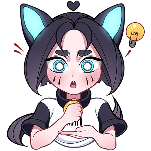 💡 Стикер «Кибер Милшу 02 Без Текста» для Telegram