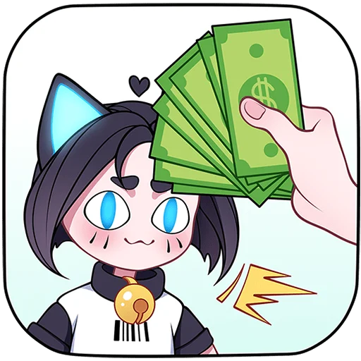 🤑 Стикер «Кибер Милшу 02 Без Текста» для Telegram