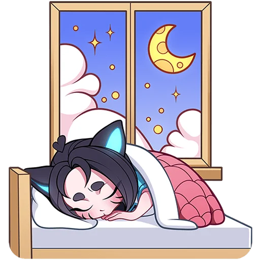 😴 Стикер «Кибер Милшу 02 Без Текста» для Telegram