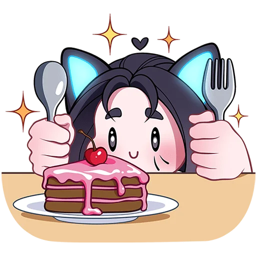 🍰 Стикер «Кибер Милшу 02 Без Текста» для Telegram
