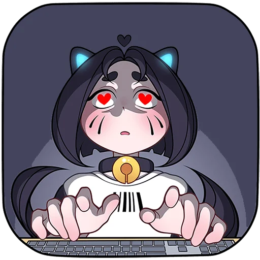 😍 Стикер «Кибер Милшу 02 Без Текста» для Telegram