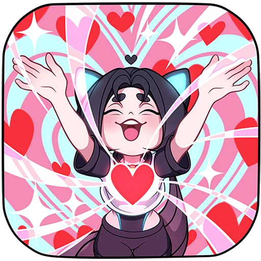 🥰 Стикер «Кибер Милшу 02 Без Текста» для Telegram