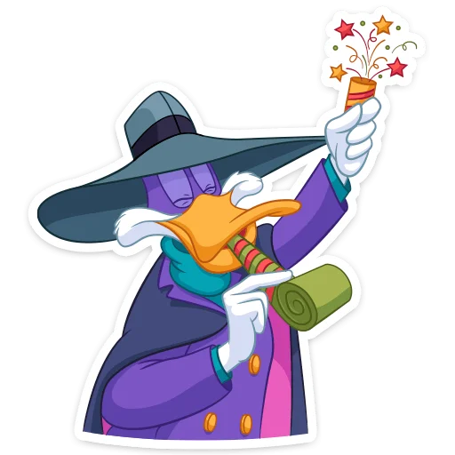 🥳 Стикер «Черный Плащ» для Telegram