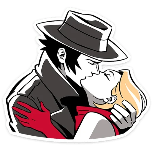 💋 Стикер «Элинор и Джордж» для Telegram