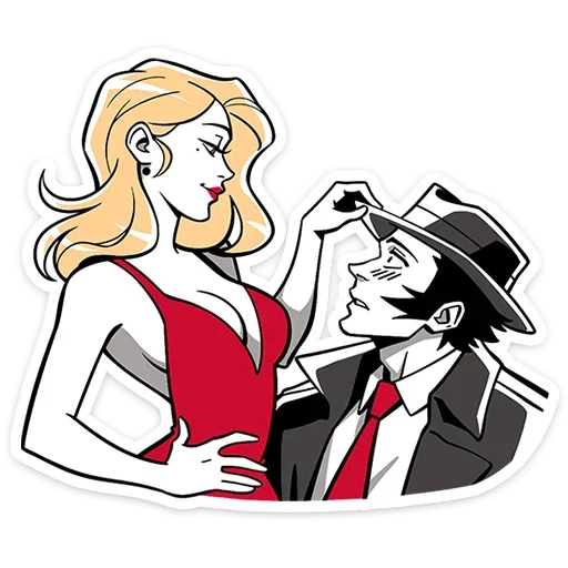 👱‍♀️ Стикер «Элинор и Джордж» для Telegram
