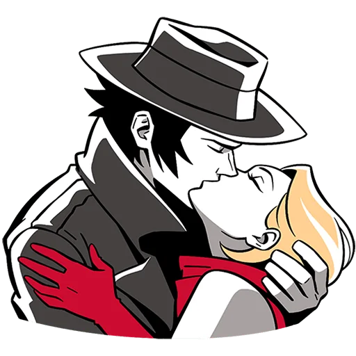 💋 Стикер «Элинор и Джордж без текста» для Telegram