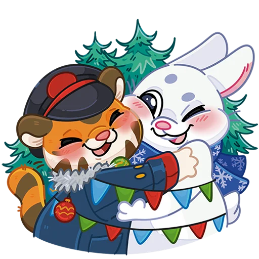 🎄 Стикер «Поезд Деда Мороза 2026 Без Текста» для Telegram