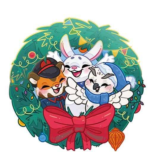 🎄 Стикер «Поезд Деда Мороза 2026 Без Текста» для Telegram