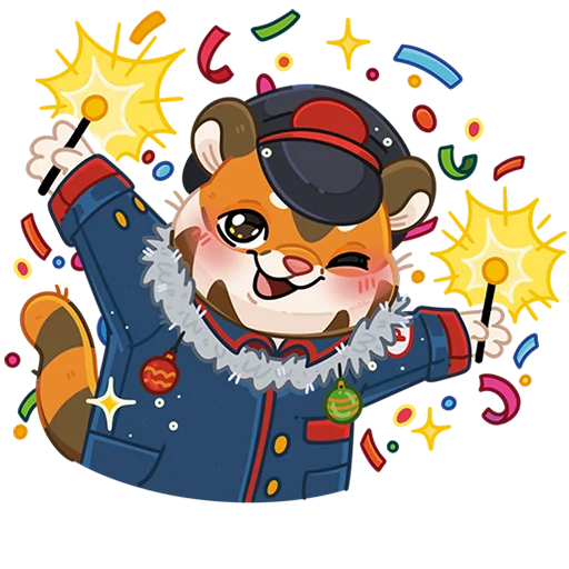 🎄 Стикер «Поезд Деда Мороза 2026 Без Текста» для Telegram
