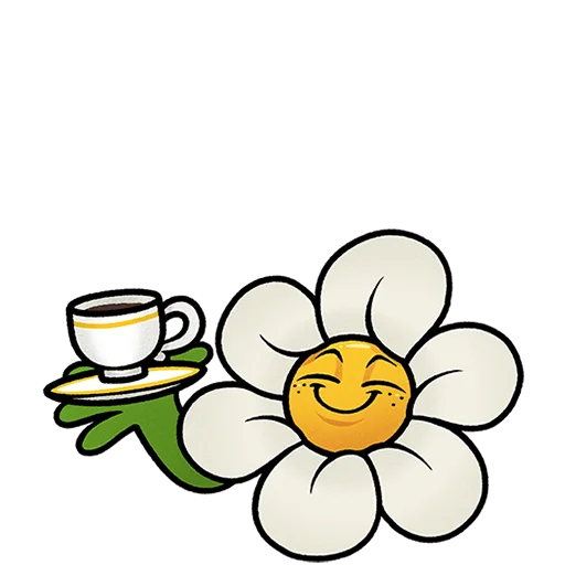 ☕️ Стикер «Цветик Без Текста» для Telegram