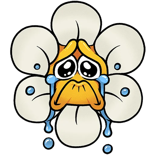 😭 Стикер «Цветик Без Текста» для Telegram