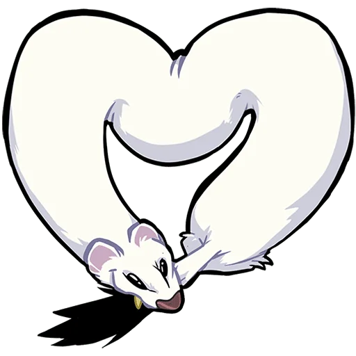 ❤️ Стикер «Горностай Гера без текста» для Telegram