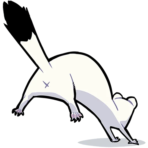 👋 Стикер «Горностай Гера без текста» для Telegram