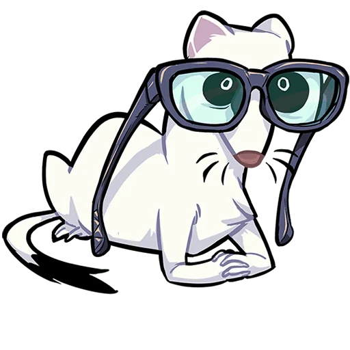 🤓 Стикер «Горностай Гера без текста» для Telegram