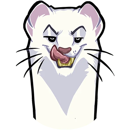 😋 Стикер «Горностай Гера без текста» для Telegram