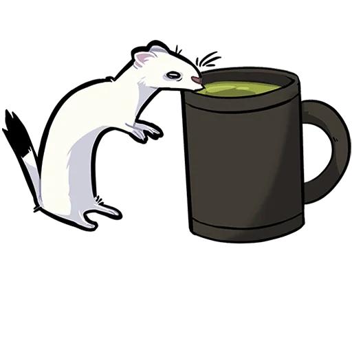 🍵 Стикер «Горностай Гера без текста» для Telegram