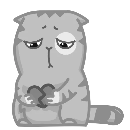 💔 Стикер «Серый Персик» для Telegram