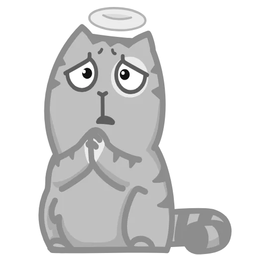 🙏 Стикер «Серый Персик» для Telegram